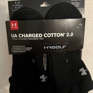 Under Armour black ankle socks 8-12 men 6 pair